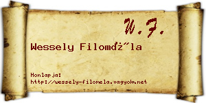 Wessely Filoméla névjegykártya